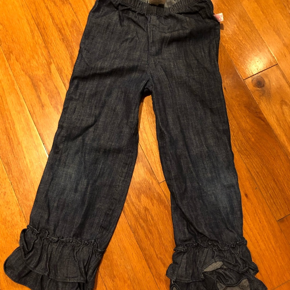 RuffleButts chambray pants 4t